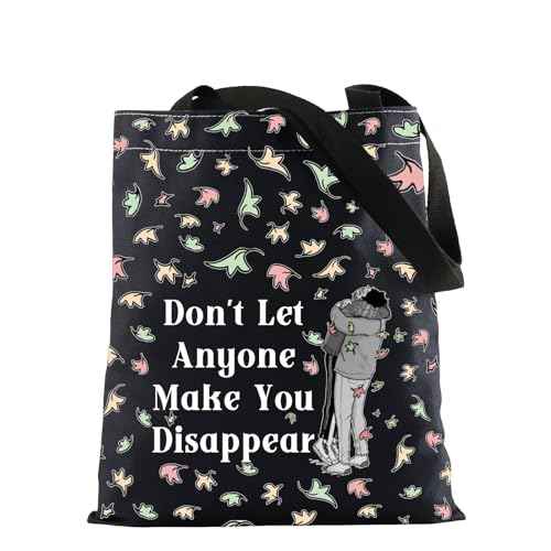 FOTAP LGBTQ Gift Hi Leaves Tote Bag Spotify Inspired Gift Nick and Charlie Gifts BL Boys Love Gifts (disappear blk)