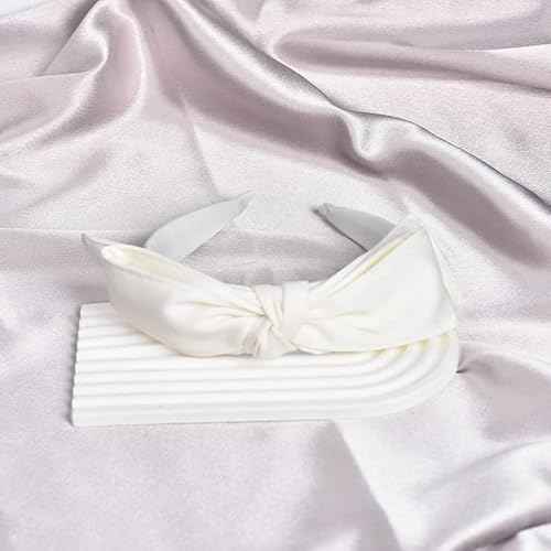 Knotted Bow Headbands for Women and Girls - White Hair Accessories with Bowknot Hair Bands and Bows