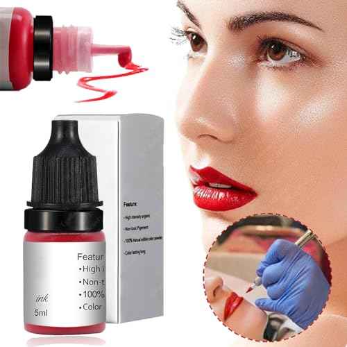 5ml Permanent Makeup Pigment Ink Eyebrow Lip Microblading Tattoo Ink Cosmetic Natural Microblading Color Pigment for Tattoo Machine (Orange)