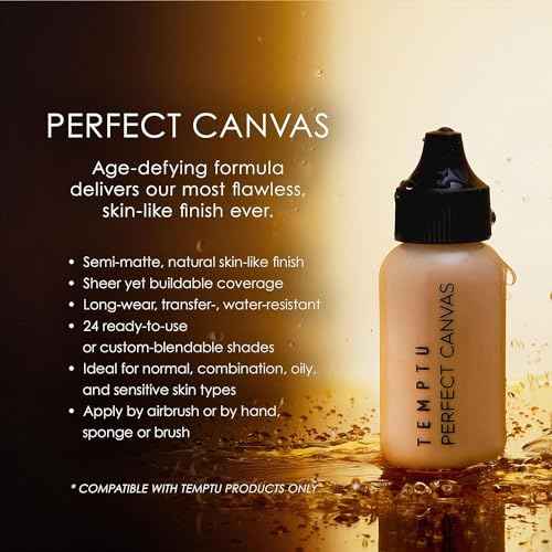 Temptu Perfect Canvas Hydra Lock Airbrush Foundation, Vanilla, 1 Fl Oz