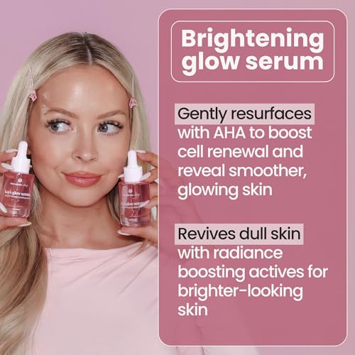 Kay¡¯s Glow Vitamin C Serum for Face with Oxygen & THD - Illuminating Brightening AHA Serum, Anti-Aging Dark Spot Care for Even Tone, Smooth Texture & Hydrating Primer, 1 oz