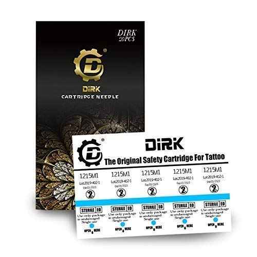 DIRK Tattoo Cartridges ? 20Pcs #Round Liner for Fine Detailing, Reliable (1207RL)