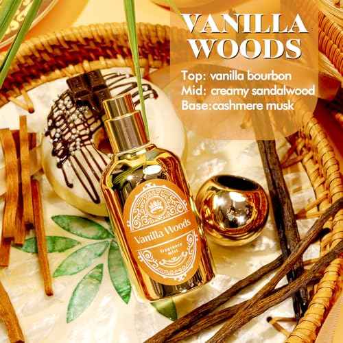 Body Spray for Women, Fragrance Mist, 3 Pack Travel Size Set, 60ml/2.1 fl oz, Vanilla Woods, Cloud Serenade, Jasmine Breeze