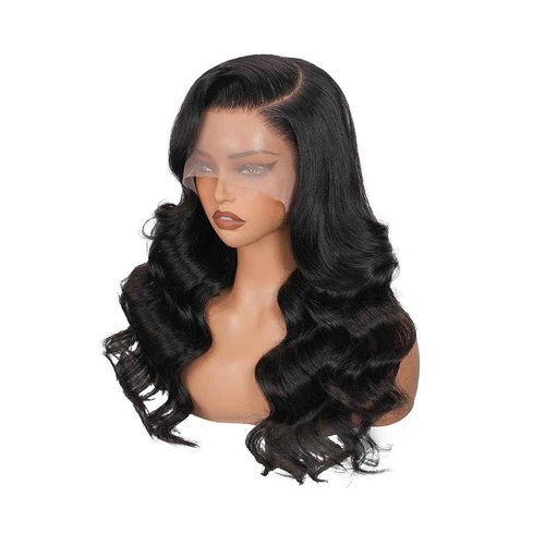 ZCORGDHAIR Body Wave Lace Front Wigs 13x6 Lace Wig Human Hair Hd Lace Front Wig Human Hair Wigs Body Wave Frontal Wig Baby Hair Natural Hairline Natural Black(30in)