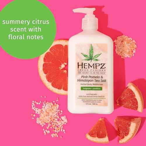 HEMPZ Body Lotion Pink Pomelo & Himalayan Sea Salt Daily Moisturizing Cream, 17 Fl Oz