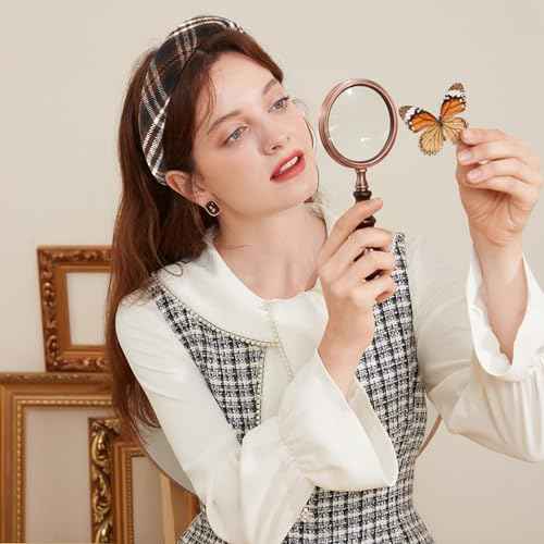 4Pcs Padded Headbands for Women Girls Cute Thick Plaid Hairbands Adult Set Green Navy Blue Brown Red Skincare Hair Hoop Wide Non Slip Soft Headwear Cloth Bulk Fashion Accessories Makeup Christmas Gift