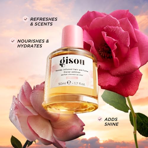 Gisou Honey Infused Hair Perfume Mini ? Long-Lasting Hair Fragrance with Mirsalehi Honey & Argan Oil, Wild Rose, 0.5 Fl Oz