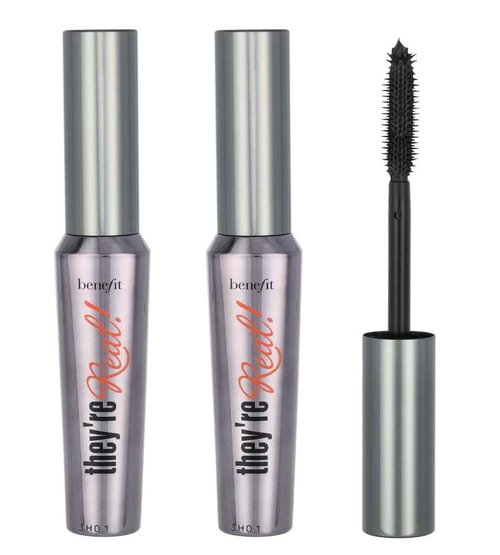 Benefit Cosmetics They're Real Beyond Mascara Duo Set Black, 0.3 Ounce (Pack of 2)