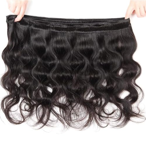 12A Human Hair Bundles 20 22 24 26 Inch Body Wave Human Hair 100% Unprocessed Brazilian Virgin Weave 4 Bundles Real Natural Black Wavy Human Hair Extensions for Women