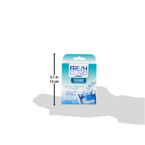 Fresh Guard Soak by Efferdent for Retainers & Clear Braces, Original Version, 24 Count