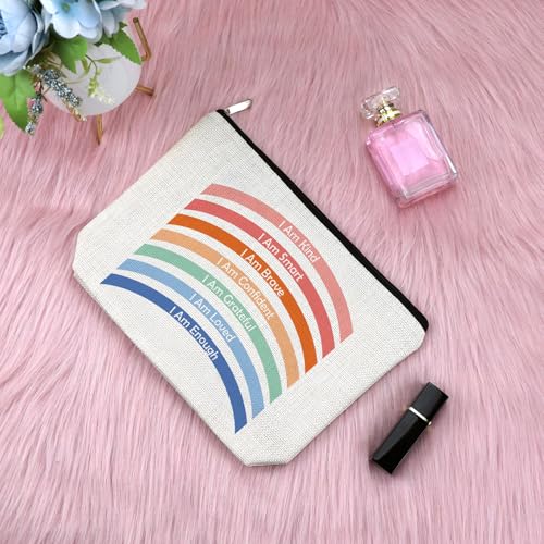 Inspirational Gifts for Women Makeup Bag Friendship Gifts for Women Friends Graduation Birthday Presents for Daughter Niece Christmas Appreciation Presents for Coworker Teacher Mom Zipper Cosmetic Bag