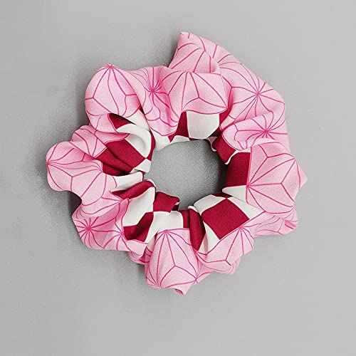 4 Pcs Anime Hair Scrunchies Hair Ties for Kids Adults, Elastic Ponytail Holder Bracelet Costumes, Cosplay Hair Accessories
