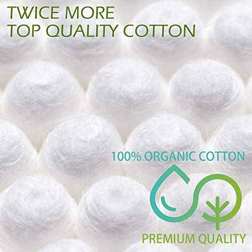 Bamboo Cotton Swabs 400 Count - Vegan Cotton Buds - Natural Wooden Ear Sticks With Double Tipped - Organic Cotton Swabs For Ear Wax Removal