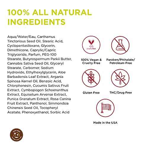 Hemp Seed Skin Butter - 8 oz. - Total Body Moisturizer - Hemp Seed Oil, Jojoba Oil, Shea Butter - Vegan & Cruelty Free