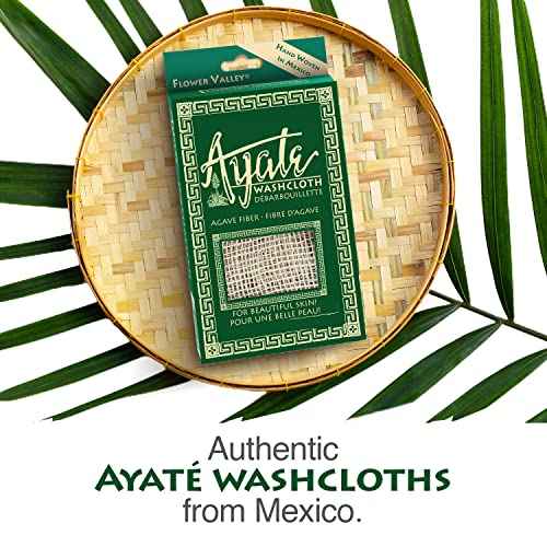 Ayate Washcloth, Face & Body Exfoliating Wash Cloth for Shower, Body Loofah Alternative, Scrub Towel, Resists Mold, Made from Agave Fiber