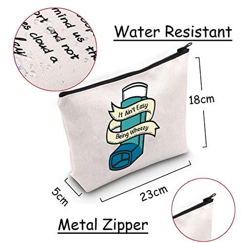 JXGZSO Asthma inhaler Bag It Ain't Easy Being Wheezy Organization Bag Respiratory Therapist Gifts