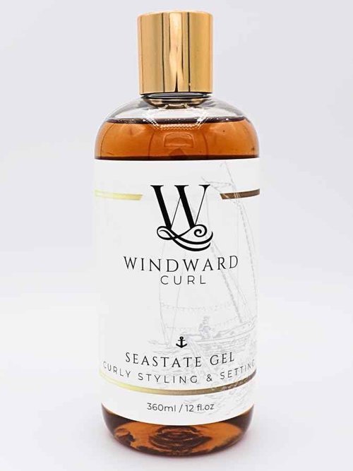 Windward Curl Seastate Gel - Curly Hair Styling, 360ml/12 fl. oz, Light-weight, Crunch-free, Cruelty-free, Shine, Humidity Resistance, Curl Enhancement for All Curl Types
