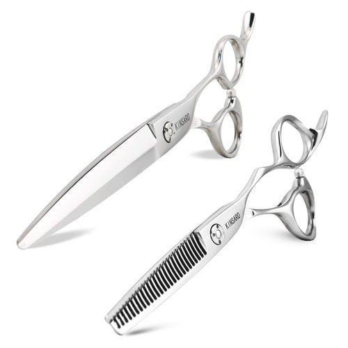 7 INCH barber scissors hair cutting scissors sliding cutting scissors 5.75 INCH hair thinning scissors thinning shears Kinsaro