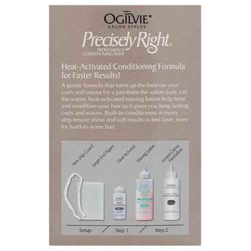 Ogilvie Salon Styles Precisely Right Professional Conditioning Perm Kit - Ideal for Color-Treated, Normal Hair - 1 Application
