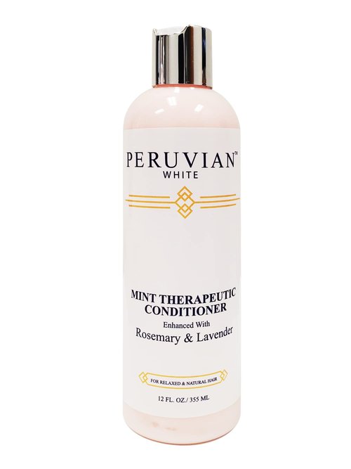 Peruvian white Rosemary Detoxifying Therapeutic Shampoo & Conditioner Enhanced with Rosemary & Lavender Mint (12 oz.) (Duo Set)