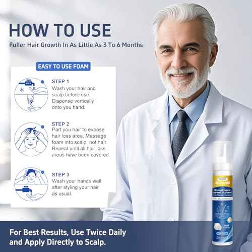 4 Packs Minoxidil Foam, 5% Minoxidil for Men and Women, Infused with Biotin, Hair Growth Treatment, Supports Thicker and Fuller Hair & Beard, Upgraded version (Minoxidil Foam 8.44Oz, 4-Month Supply)