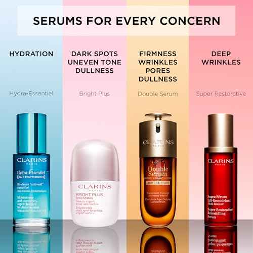 Clarins DOUBLE SERUM LIGHT TEXTURE | Anti Aging Serum | Visibly Firms, Smoothes, Boosts Radiance and Refines Pores | 24H Hydration | Great for Combination to Oily Skin and Humid Climates, 1 Fl Oz