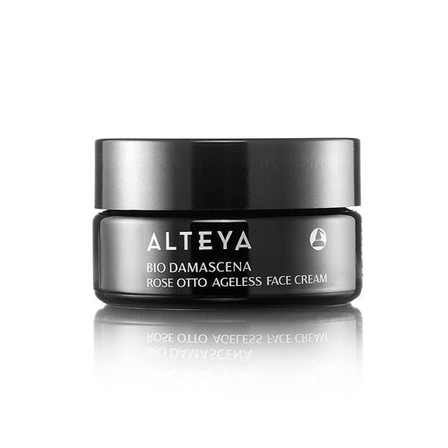 Alteya Organics Face Cream Certified Organic Skin Care 1.7 Fl Oz/50 mL Bio Damascena Award-Winning Ageless Rose Otto Face Moisturizer With Organic Bulgarian Rose Oil Firming, Deeply hydrating and Brightening