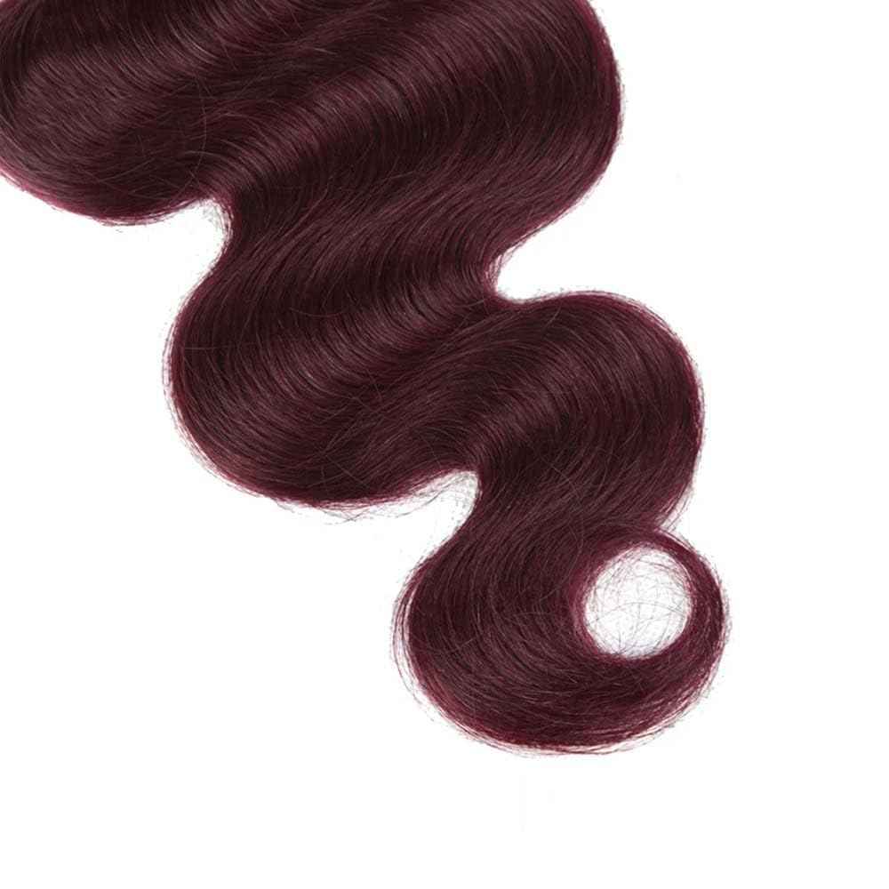 Giginger Bundles Human Hair Burgundy 99J Body Wave Human Hair Bundles 26 28 30 inch Wine Red Unprocessed Quick Weave Soft Sewn In Hair Extensions for Black Women
