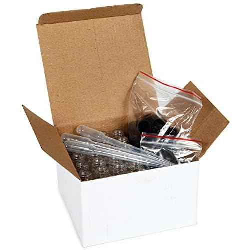 Vivaplex, 24, Clear, 10 ml Glass Roll-on Bottles with Stainless Steel Roller Balls. 3-3 ml Droppers included