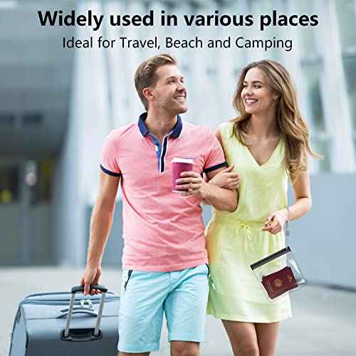 4Pcs Clear TSA Approved Security Toiletry Bag Quart Size for EU UK & US Carry-on Regulations Waterproof & Leakproof Travel Bags for Liquids