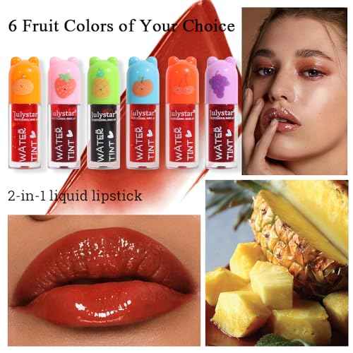 3 Colors Water Based Lip Stain Set£¬Dyeing Lip Liquid Lip Glaze£¬Multi-use Korean Moisturizing Velvet Mini Lip Glaze£¬Vivid Color Lip Stain with Weightless Long lasting Non-Stick Cup Waterproof