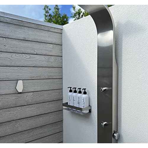 Alora 16oz Refillable Shampoo and Conditioner Dispenser Bottles - Set of 3 - Pump Bottle Dispenser for Shampoo, Conditioner, Body Wash - Empty Plastic Refillable Containers for Shower, Matte White