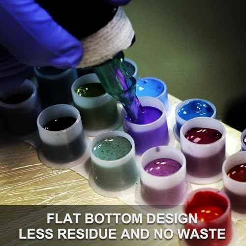 Tattoo Ink Caps Small - Autdor 300Pcs Tattoo Cups 11mm Disposable Tattoo Ink Cups With Base Microblading Pigment Caps for Tattoo Permanent Makeup Container Cap Tattoo Accessories Tattoo Supplies