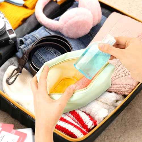 TUZAZO 6 Pack Travel Bottles for Toiletries 3.4oz/100ml Travel Size Containers TSA Approved, Clear Plastic Lotion Bottle Refillable Squeeze Bottles with Flip Cap for Shampoo, Conditioner & Lotion