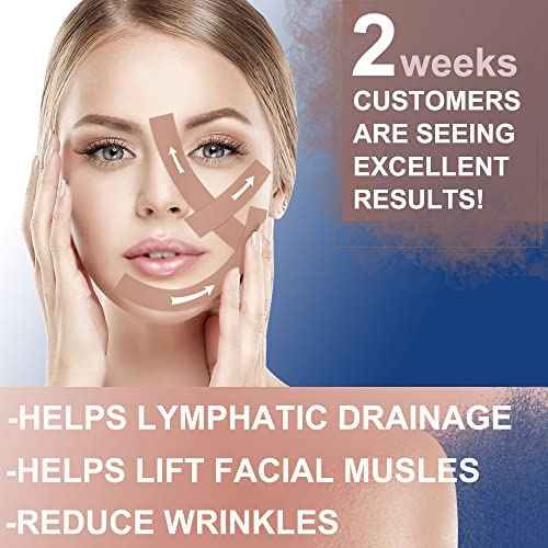 Akissos Facial Myofascial Lift Tape Face Lift Tape Face Toning Belts Anti Wrinkle Patches Anti Freeze Stickers Neck Lift Tape Unisex For Firming and Tightening Skin 2.5cm*5m