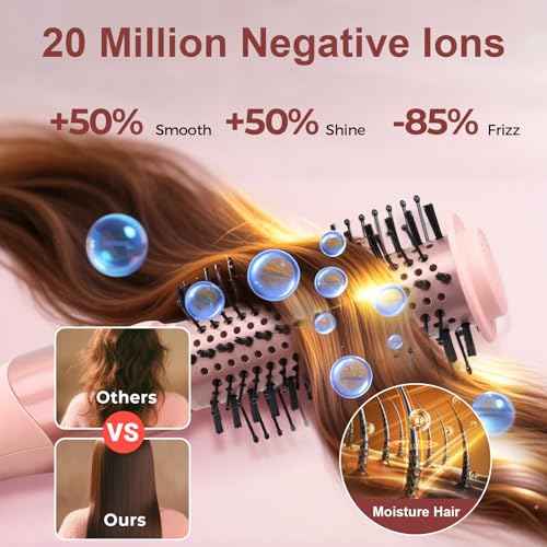 9 in 1 Multi Styler, Powerful Hair Dryer Brush Set, Styling Without Heat Damage, Fast Drying Curling Volumizing Straightening, Includes Protective Travel Bag