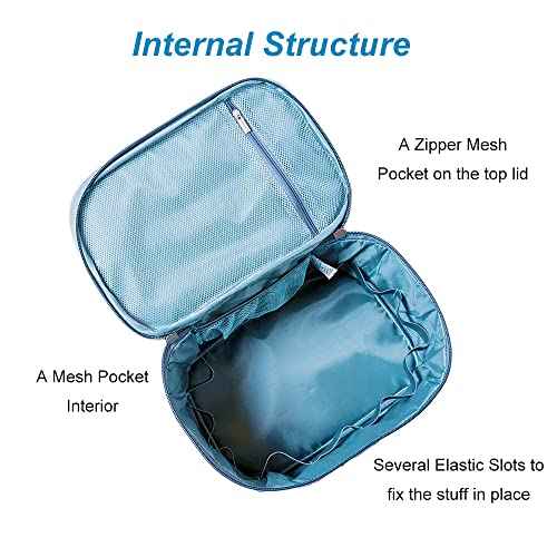 HOYOFO Makeup Bag Cosmetic Bags for Women Travel Makeup Organizer Case, Starry Sky