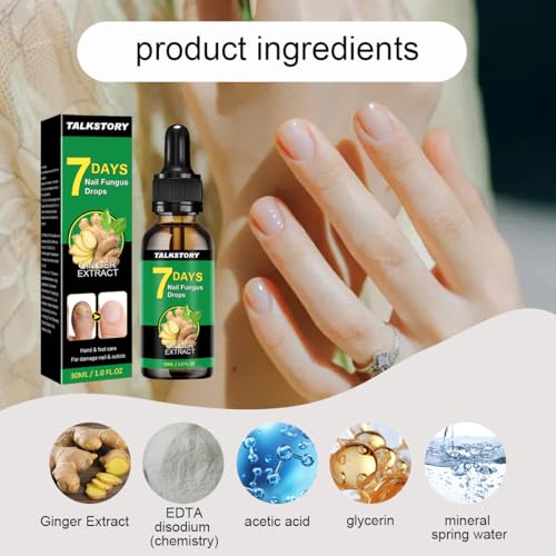 1 Pcs 7 Days Ginger Nail Treatment Nail Serum, Ginger Cuticle Care Oil for Nails, GingerNail Care Essential Oil for Strengthen & Promote Nails Growth