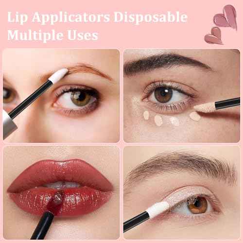 COCIDE 700Pcs Disposable Lip Brush? Lip Applicators Makeup Applicators Lipstick Brush Makeup Brushes & Tools Lip Wands Makeup Artist Kit Essentials Beauty Tools (Black, 700Pcs)