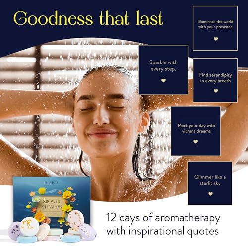 Gifts for Women, Aromatherapy Shower Steamers ? 12-Pack Self Care & Spa Birthday Gifts for Women, Relaxation & Stress Relief, Bath Shower Bombs with Lavender & Eucalyptus Essential Oils