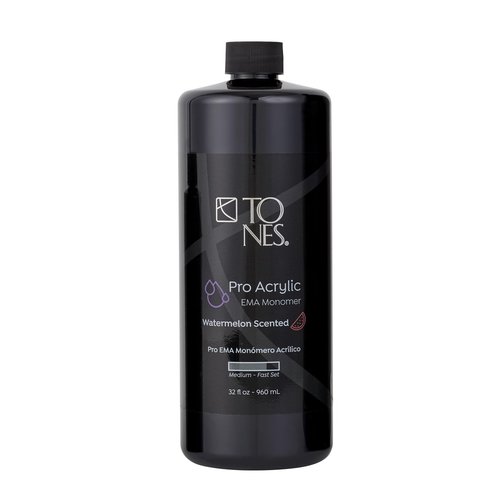 Tones Watermelon Scented EMA Monomer - Odor Neutralizing Acrylic Nail Liquid, Non-Yellowing, Superior Adhesion for Flawless Sets - MMA-Free - Made in USA (32 Fl Oz)