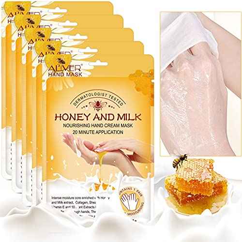 5 Pairs Hand Mask Gloves, Moisturizing & Repairing Treatment for Extra Dry & Rough Skin, Exfoliating Peeling Mask for Home Spa Care, Men & Women