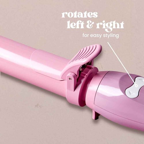 The Beachwaver Co. Beachwaver B1.25 Rotating Curling Iron - Pink Sunset | Automatic 1.25 Inch Ceramic Curling Iron | Auto-Shut Off, Travel-Friendly, Dual Voltage | B-Series (BW17SS)