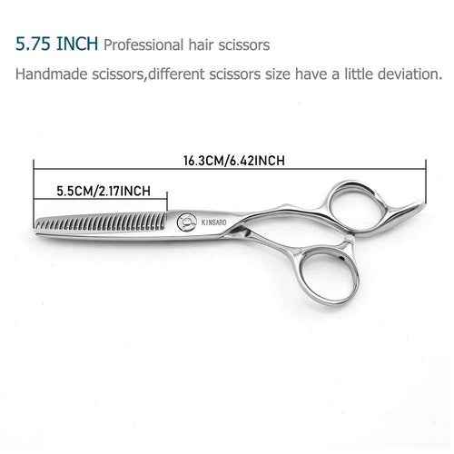 Hair Scissors Set 5.5 Inch Professional Hair Cutting Shears Haircut Scissors 5.75 Inch Thinning Shears 440C KINSARO