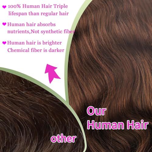 Chocolate Brown Body Wave Wig 22 inch Brazilian Hair 13x6 Body Wave Lace Front Wigs 100% Unprocessed Virgin Hair Chocolate Brown Human Hair Wig with Baby Hair for Women