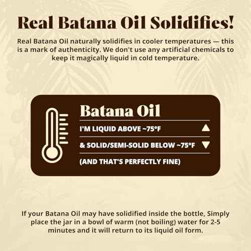 Batana Oil for Hair Growth ? 100% Pure & Organic Botana Oil from Honduras ? Strengthens, Thickens & Restores Natural Hair ? Cold Pressed Raw Scalp & Hair Treatment for Men & Women ? 60ml