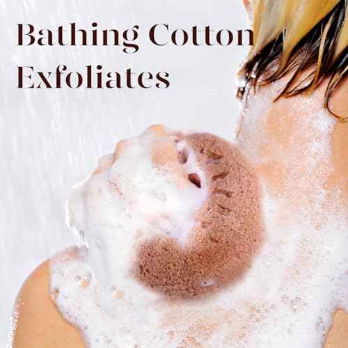 BAIMEI IcyMe Bath Sponge, Sponge Loofah Body Scrubber, Shower Pouf Cleaning Loofahs Sponge, Shower Use Sponge (Pink Grey)