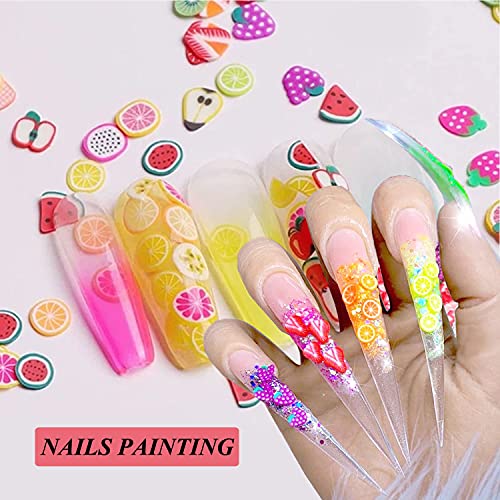 16000 pcs (20 Styles) Clay Slices Charms, VEINARDYL Nail Art Slices Fruit Heart Flower 3D Polymer Clay for DIY Crafts Resin Slime Making Cellphone Decoration