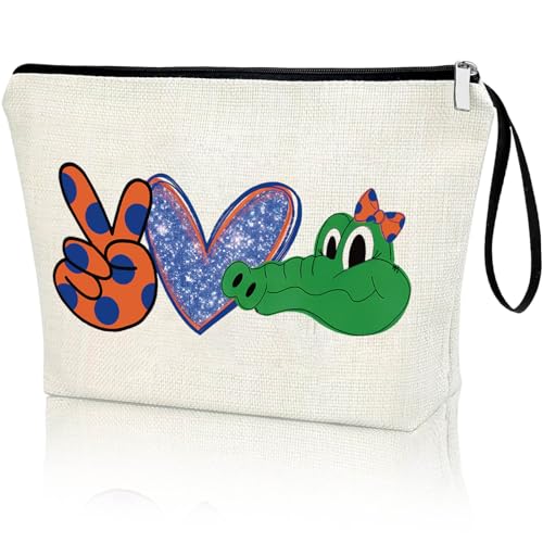 Sport Lover Gift for Girl Makeup Bag Fan Gift for Sports Merch Sport Spirit Peace Love Pouch Travel Vacation Cosmetic Zipper Bag
