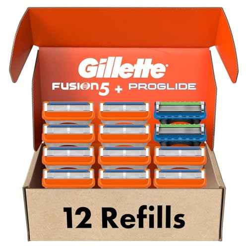 Gillette Fusion5 Men's Razor Blade Refills, 10 Count + Fusion5 ProGlide Razor Blade Refills - 2 Count | One Pack of 12 Refills